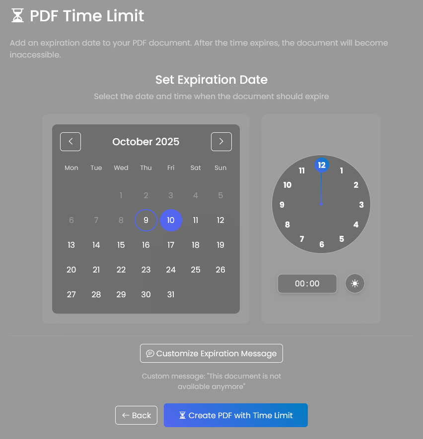 Date and Time Selector